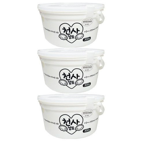 도너랜드 천사점토 벌크 300g, 3개, 흰색