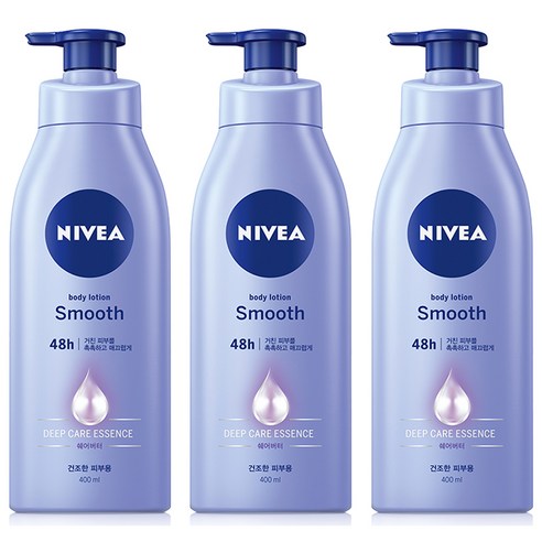 니베아 바디로션 스무드, 400ml, 3개