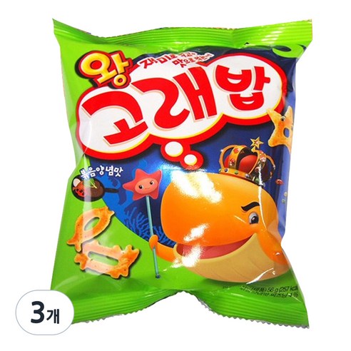 오리온 왕고래밥 볶음양념맛, 56g, 3개