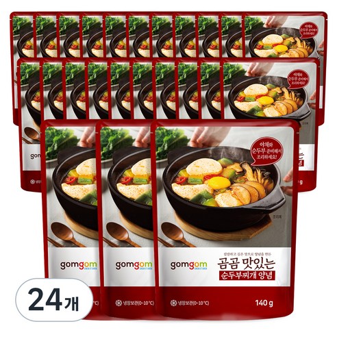 곰곰 맛있는 순두부찌개 양념, 140g, 24개