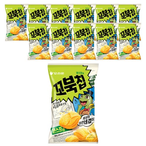오리온 꼬북칩 콘스프맛, 160g, 12개