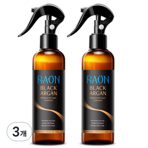 라온 블랙 아르간 모이스처 노워시 트리트먼트, 180ml, 6개