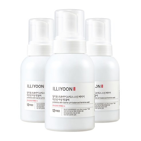 일리윤 프로바이오틱스 스킨 배리어 약산성 여성청결제, 300ml, 3개