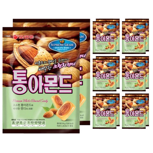 오리온 통아몬드 캔디, 90g, 4개