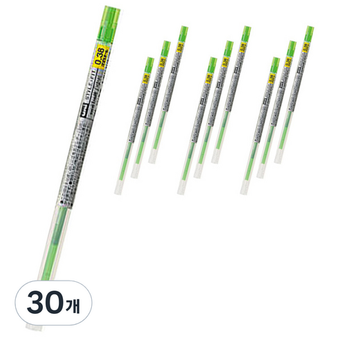 스타일핏 리필심 젤잉크 유니볼 시그노 UMR-109 0.38mm, 라임그린, 30개