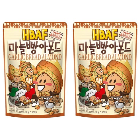 바프 마늘빵 아몬드, 120g, 2개