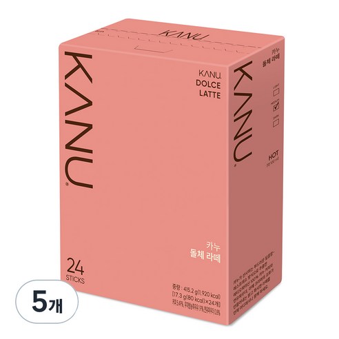 카누 돌체 라떼, 17.3g, 24개입, 5개