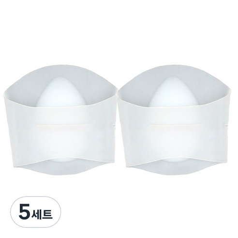 생각나래 실리콘 평발 아치 패드 양발착용 화이트, 5세트