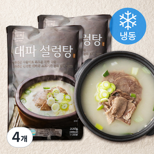 담뿍 대파설렁탕 (냉동), 550g, 4개