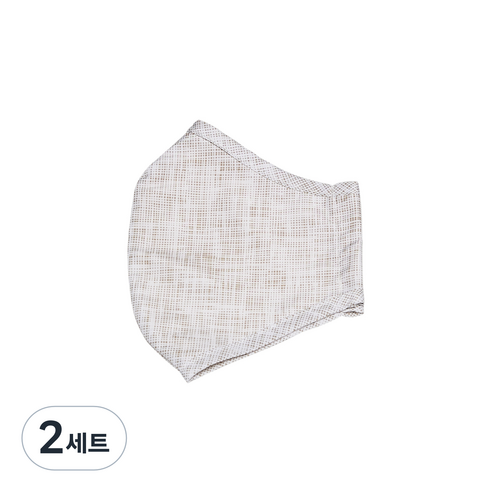 빨아쓰는 쫀쫀이 마스크 베이지 특대형 + 이어밴드, 2세트