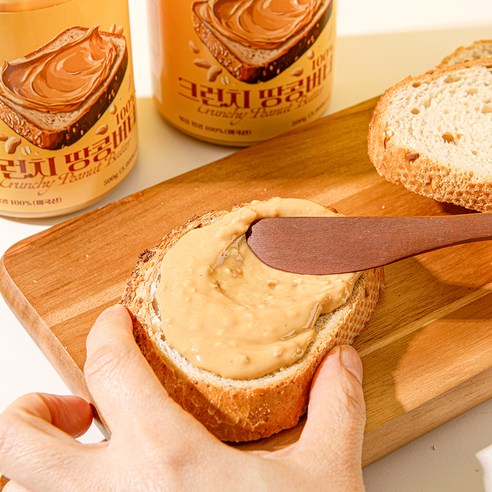 바삭함이 살아있는 100% 땅콩의 고소함, 비소뉴 크런치 땅콩버터
