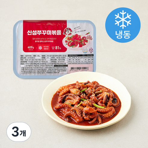 [로켓프레시] 신성 쭈꾸미볶음 (냉동), 3개, 400g