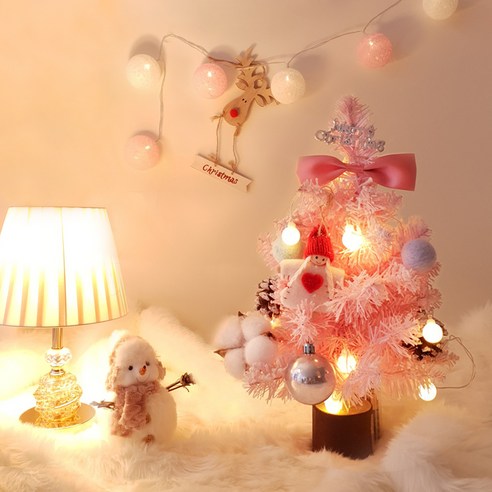 이플린 크리스마스 함박라떼 눈트리 풀세트 + 선물상자, 핑크라떼