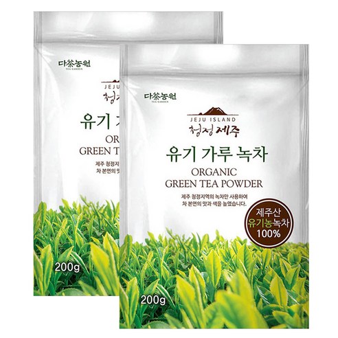 다농원 청정제주 유기 가루 녹차, 400g, 1개입, 3세트