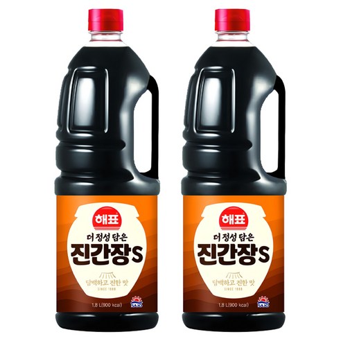 해표 진간장S, 1.8L, 2개