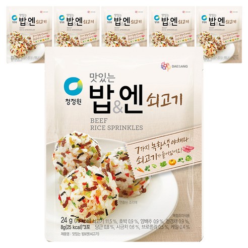 청정원 맛있는 밥&엔 쇠고기, 24g, 6개
