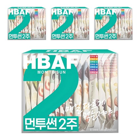 바프 먼투썬 매일견과 먼투썬 2주, 4개, 280g