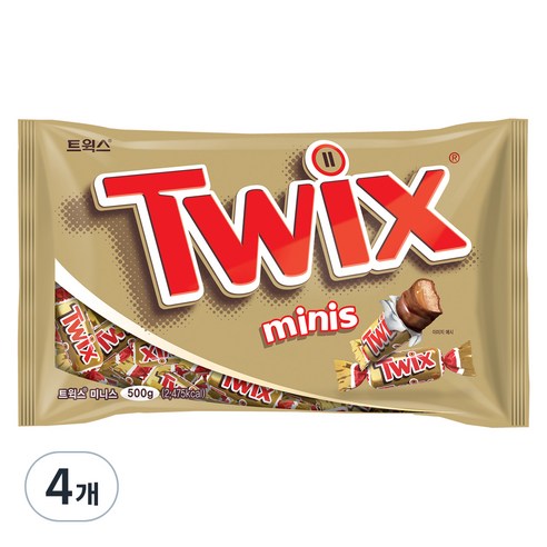 트윅스 미니사이즈 초코바, 500g, 4개