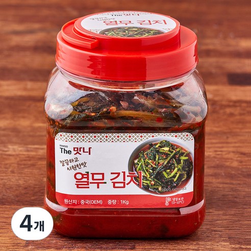 더맛나 열무김치, 1kg, 4개