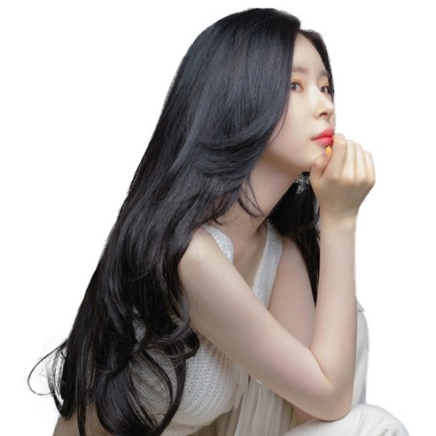 가발나라 여자 형상기억인모 똑딱이 셀프붙임머리 글램루즈웨이브 5피스, 다크블랙, 1세트