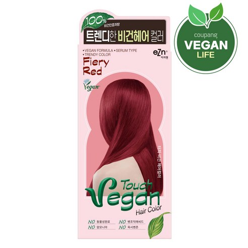 eZn 터치 비건 헤어컬러 염모제, 1개, 파이어리 레드