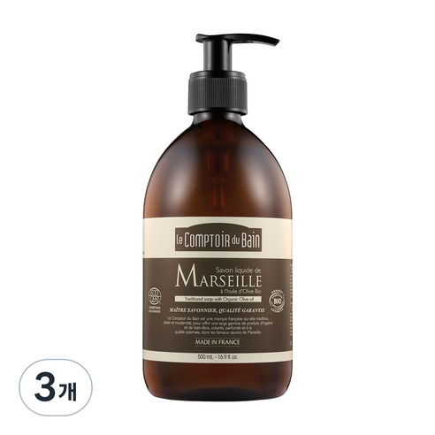 르꽁뚜아르뒤뱅 올리브 마르세유 솝 리퀴드, 500ml, 3개