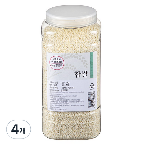 월그그린 싱싱영양통 찹쌀, 2kg, 4개