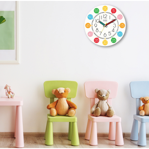 꿈과 상상을 키우는 아이 방, HAPPYVIRUS 무지개 연필 벽시계로 완성하세요!