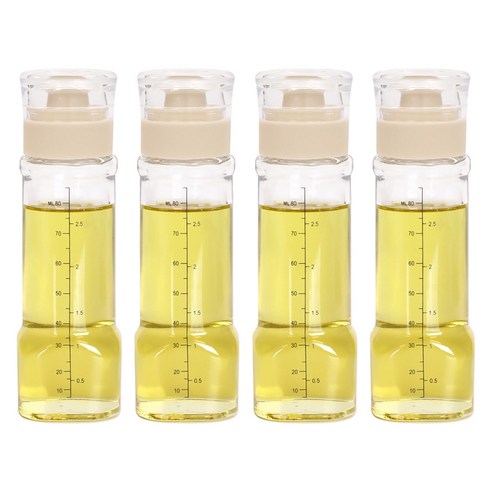 키텐실 시노글라스 미니 오일병 100ml, 베이지, 4개