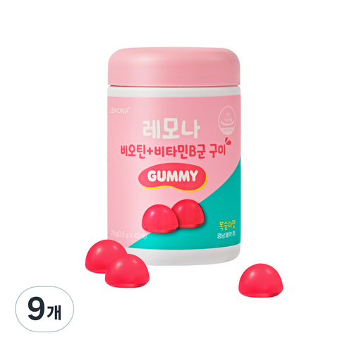 레모나 경남제약 비오틴 + 비타민B군 구미 210g, 60정, 9개