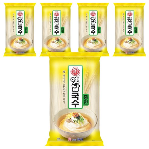 오뚜기옛날 국수 중면, 1.5kg, 5개