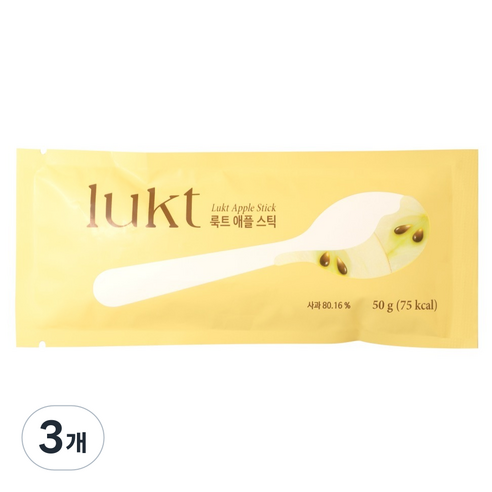 룩트 애플 스틱 잼, 50g, 3개