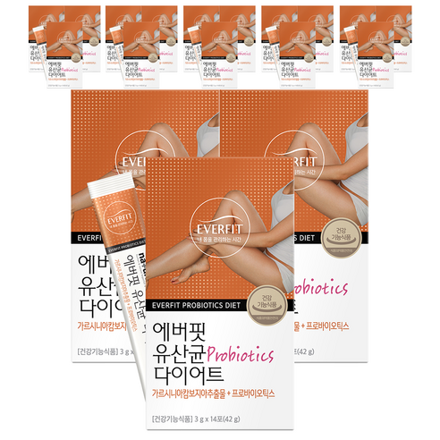 에버핏 유산균 다이어트 14포, 42g, 18개