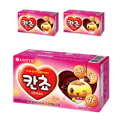 롯데제과 칸쵸 초코맛, 54g, 3개