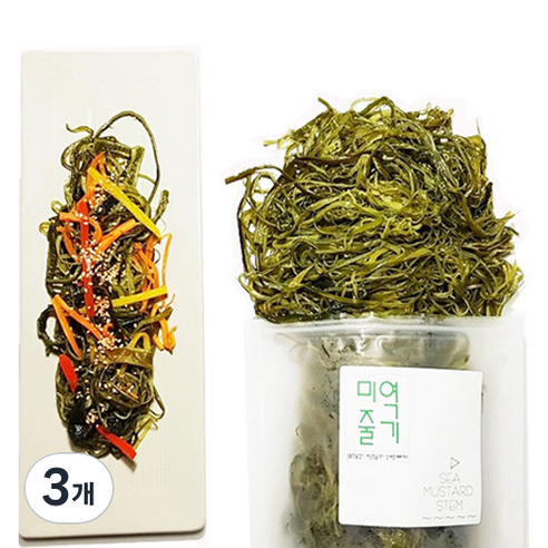 우진수산 염장 미역줄기, 1kg, 3개