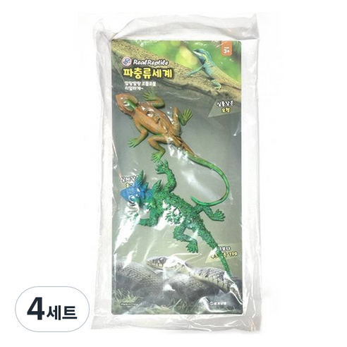 큰 귀 도마뱀 + 뿔 도마뱀 피규어 세트, 4세트