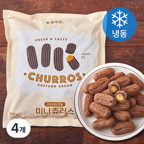 호떡당 커스터드 미니 츄러스 (냉동), 400g, 4개