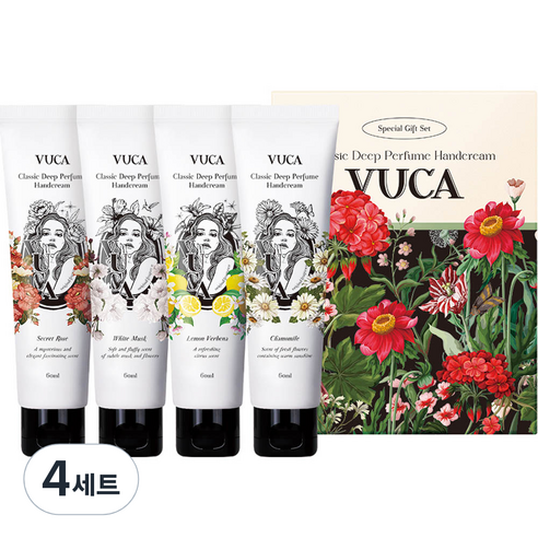 뷰카 클래식 딥 퍼퓸 핸드크림 4개입, 4세트, 240ml