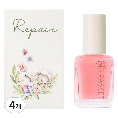 파셋 리페어 튼튼양 네일 영양제 핑크, 7ml, 4개