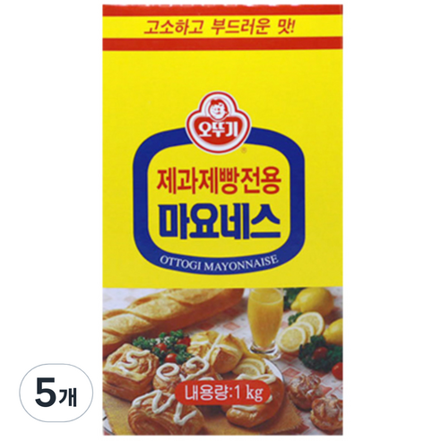 오뚜기 제과제빵전용 마요네스 /비닐, 1kg, 5개