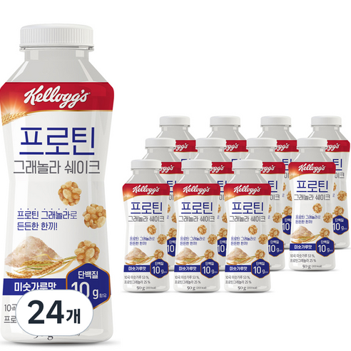 켈로그 프로틴그래놀라 쉐이크 미숫가루맛, 50g, 12개