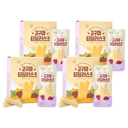 퍼기 티딩러스크 치발과자, 고구마, 120g, 4개