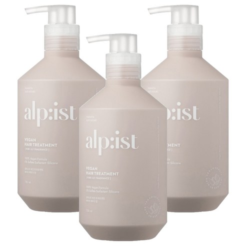 알피스트 비건 트리트먼트 퓨어 릴리 향, 730ml, 3개