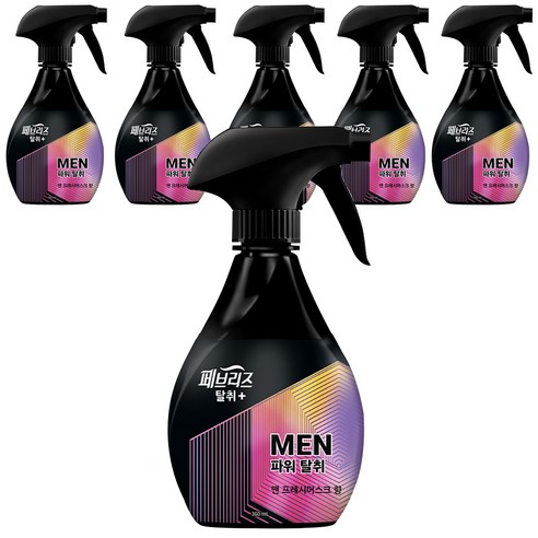 페브리즈 섬유탈취제 맨 프레시머스크향 본품, 360ml, 6개, 맨 프레시머스크 향