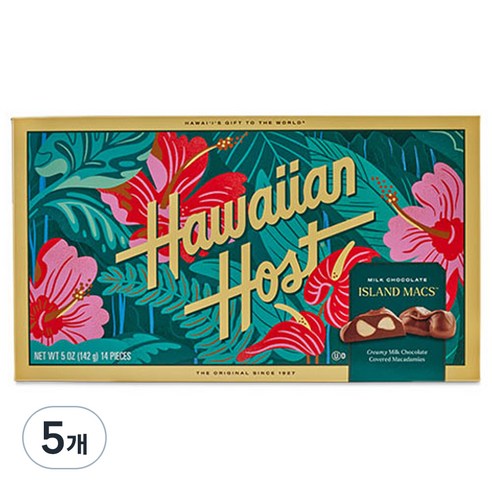 하와이안호스트 아일랜드 맥스 초콜릿, 142g, 5개