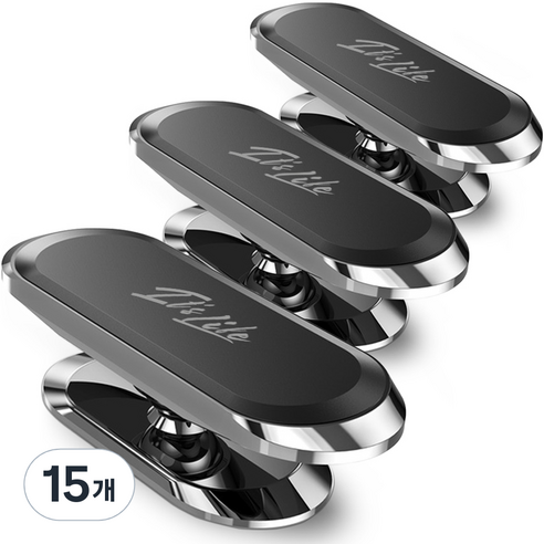 이츠라이프 올라운드 마그네틱 핸드폰 거치대, 15개, 실버