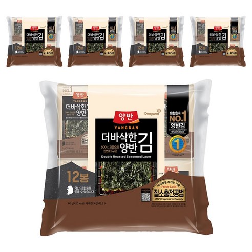 양반 더 바삭한 김, 5g, 60개