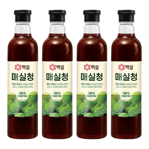 백설 매실청, 1.025kg, 4개