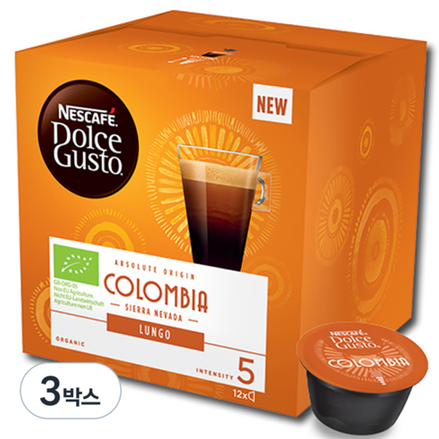 네스카페 돌체구스토 콜롬비아 시에라 네바다 룽고 커피캡슐, 7g, 12개입, 3개