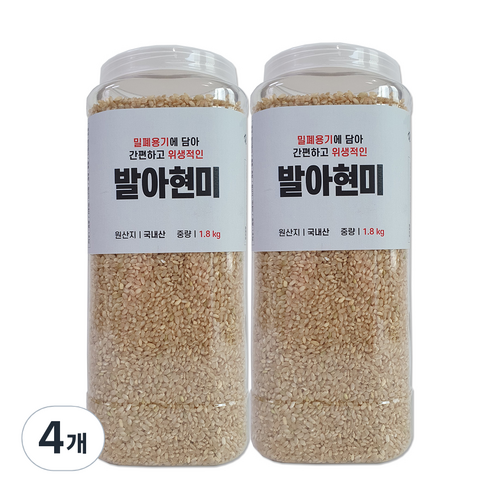 대한농산 통에담은 발아현미, 4개, 1.8kg